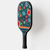 Fun Floral Inspirivity Elegantes Muster Custom Pickleball Schläger (Links)