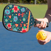 Fun Floral Inspirivity Elegantes Muster Custom Pickleball Schläger