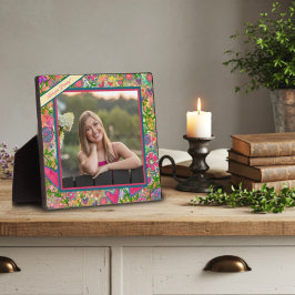 Fun Floral Liebe Hört Foto-Nachricht Fotoplatte