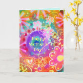Fun Floral Mother Day Karte (Gelbe Blume)