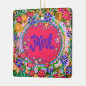 Fun Floral Pink Freude Inspirivity Keramikornament (Links)