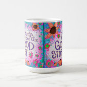 Fun Floral sehen die gute Inspiritivität Kaffeetasse (Mittel)