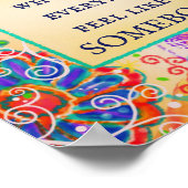 Fun Floral sei jemand im Klassenzimmer Poster (Ecke)