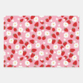 Fun Floral Strawberry Dream Geschenkpapier Set (Vorderseite 3)
