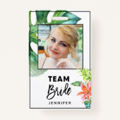 Fun Floral Tropical Team Bridge Junggeselinnen-Abs Ausweis (Vorderseite)
