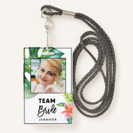 Fun Floral Tropical Team Bridge Junggeselinnen-Abs Ausweis