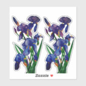 Fun Floral Watercolor Iris Gift Duo Sticker (Blatt)