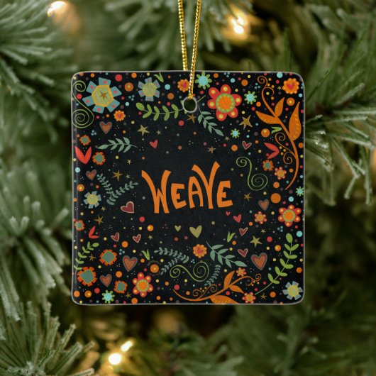 Fun Floral Weave ermutigend Inspirivity Keramikornament (Baum)