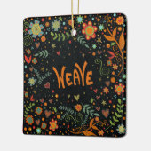 Fun Floral Weave ermutigend Inspirivity Keramikornament (Links)