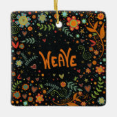 Fun Floral Weave ermutigend Inspirivity Keramikornament (Vorderseite)