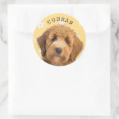 Fun florale Labradoodle Aufkleber Niedlich Retro D (Tasche)
