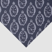 Fun Flounder Fisch im Licht Lila auf Deepest Blue Seidenpapier (Detail)