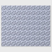 Fun Flounder Fisch in Deepest Blue on Light Lila Geschenkpapier (Flach)