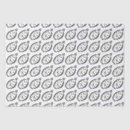 Fun Flounder Fisch in Schwarz und Weiß Seidenpapier