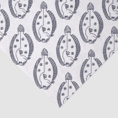 Fun Flounder Fisch in tiefblau und weiß Seidenpapier (Detail)