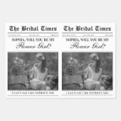 Fun Flower Girl Vorschlag Zeitung Blume Bouquet Geschenkpapier Set (Vorderseite 2)