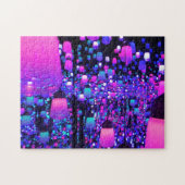 Fun Fluro Lights Helle Lamp Pink Lila Herausforder Puzzle (Horizontal)