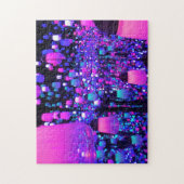 Fun Fluro Lights Helle Lamp Pink Lila Herausforder Puzzle (Vertikal)