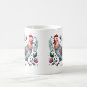 Fun Folk Art Chicken oder Rooster in der Nacht Kaffeetasse (Mittel)