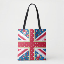 Fun Folk Quilt Britische Union Jack Blume Tasche