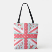Fun Folk Quilt Britische Union Jack Pastels Tasche (Rückseite)