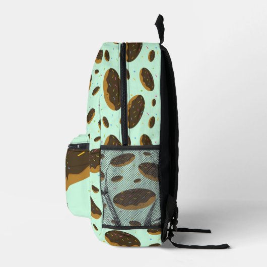 Fun Food Donut Kids Name Bedruckter Rucksack (Rechts)