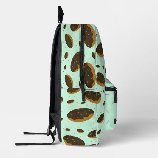 Fun Food Donut Kids Name Bedruckter Rucksack (Links)