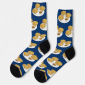 Fun Food Lächeln Latkes Hanukkah Socken (Linkes Detail)
