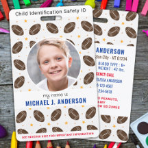 Fun Football Sports Custom Modernes Foto Kind ID