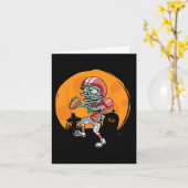 Fun Football Zombie Player Halloween Fußball Spinn Karte (Gelbe Blume)