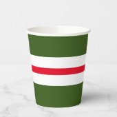 Fun Forest Green Hright Red White Racing Streifen Pappbecher (Links)