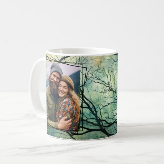 Fun Forest Tree Branches Foto Template Custom 020 Kaffeetasse (Vorderseite Links)