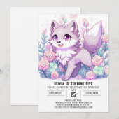 Fun Forest Wolf Digital Geburtstag Einladung (Vorne/Hinten)