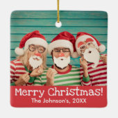 Fun Foto auf der Vorderseite und hinten Rustikale Keramikornament (Rückseite)