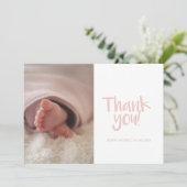 Fun Foto, Baby Girl, Baby Dusche Dankeschön Karte (Stehend Vorderseite)
