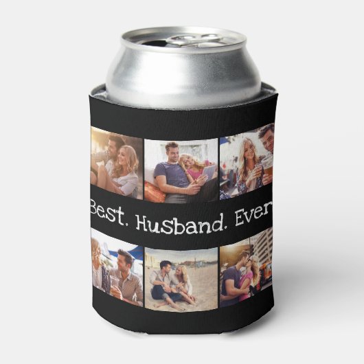 Fun Foto Best Husband Collage Personalisiert Black Dosenkühler (Kanne Vorderseite)