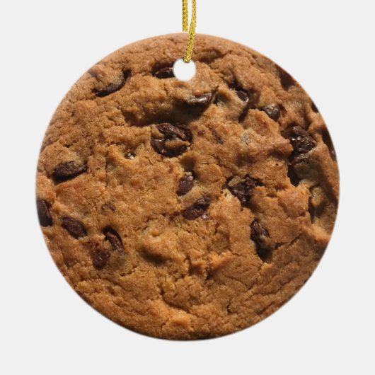 Fun Foto Chocolate Chip Cookie Keramik Ornament (Vorne)