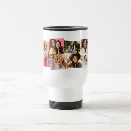 Fun Foto Collage 12 Bild einfach Reisebecher (Mittel)
