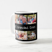 Fun Foto Collage Beste Großformat je Schwarz-weiß Kaffeetasse (Vorderseite Links)