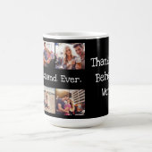 Fun Foto Collage Bestes Husband Schwarz-weiß Kaffeetasse (Mittel)
