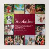 Fun Foto Collage Cool Stepfather Stepdad Zitat Puzzle (Vertikal)