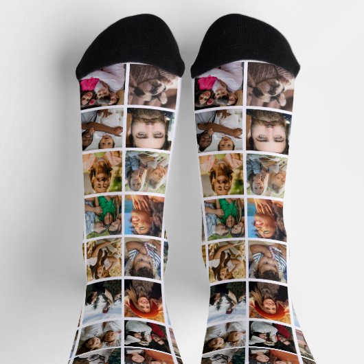 Fun Foto Collage Novelty Socken (Oben)