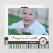 Fun Foto Geburtstagsparty Einladung (Vorne/Hinten)