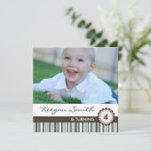 Fun Foto Geburtstagsparty Einladung (Stehend Vorderseite)