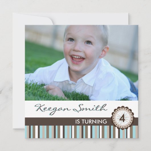 Fun Foto Geburtstagsparty Einladung (Vorderseite)