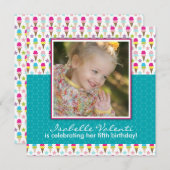 Fun Foto Geburtstagsparty Einladung (Vorne/Hinten)