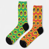 Fun-Foto-Gesichtsmuster farbig Socken (Linkes Detail)