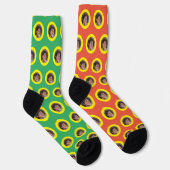 Fun-Foto-Gesichtsmuster farbig Socken (Rechts)