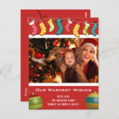 Fun Foto Holiday Postkarte (Vorne/Hinten)