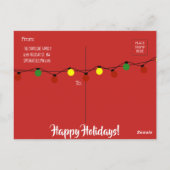 Fun Foto Holiday Postkarte (Rückseite)